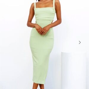Hello Molly Mint Green Midi Dress